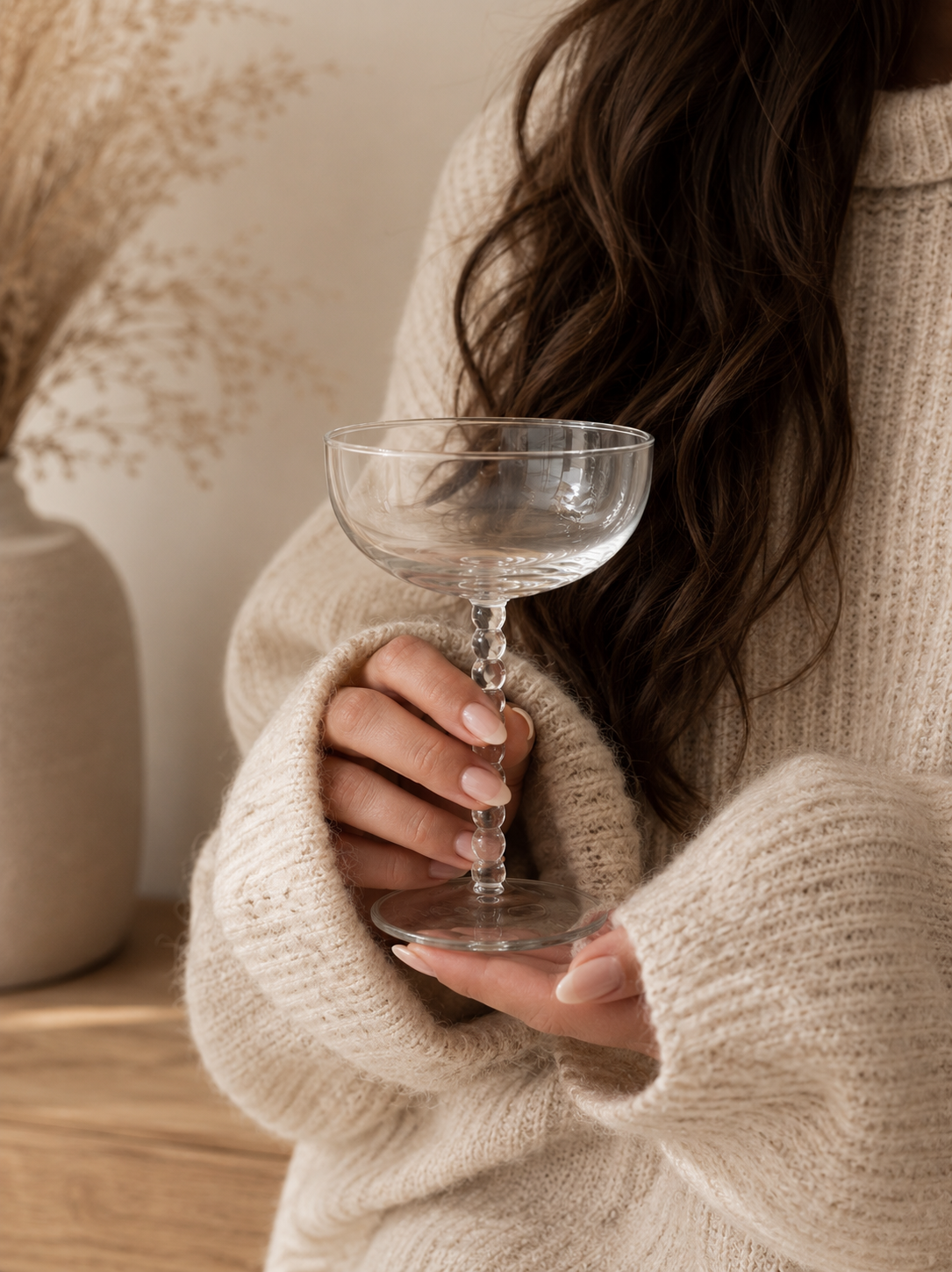 Cocktailglazen met Bolletjessteel - Set van 2