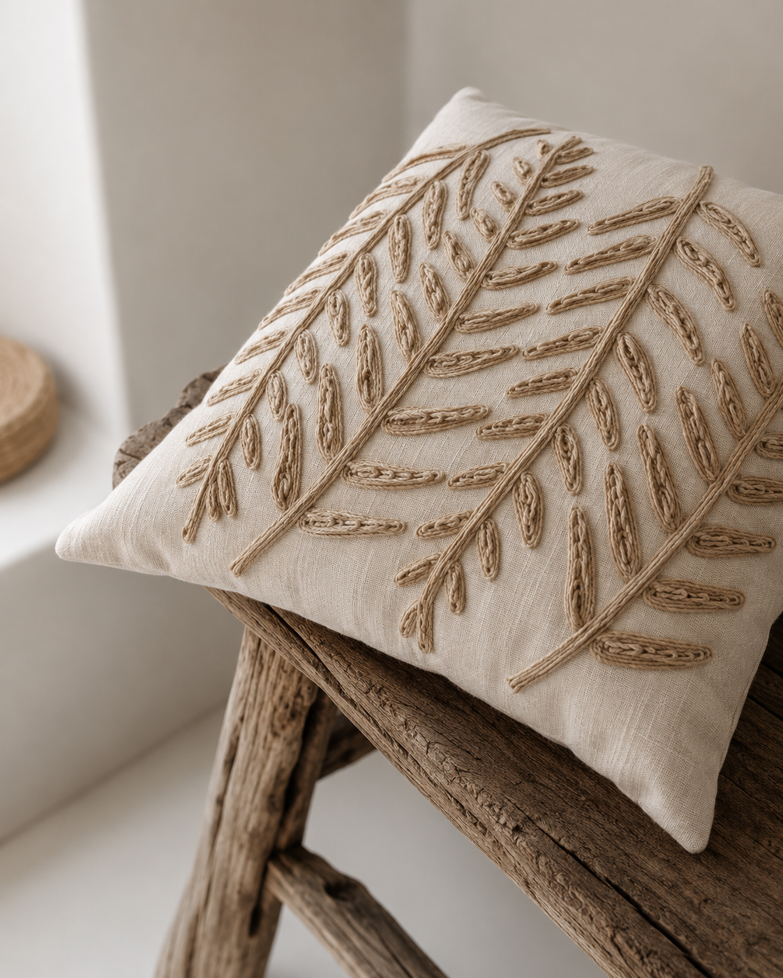 Sierkussen Palm Naturel Jute