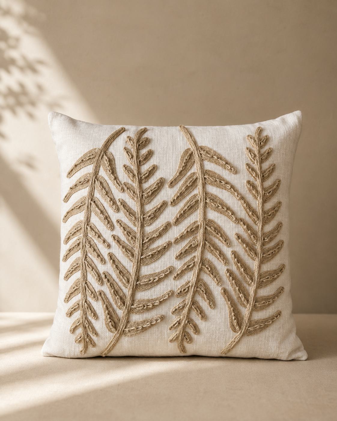 Sierkussen Palm Naturel Jute