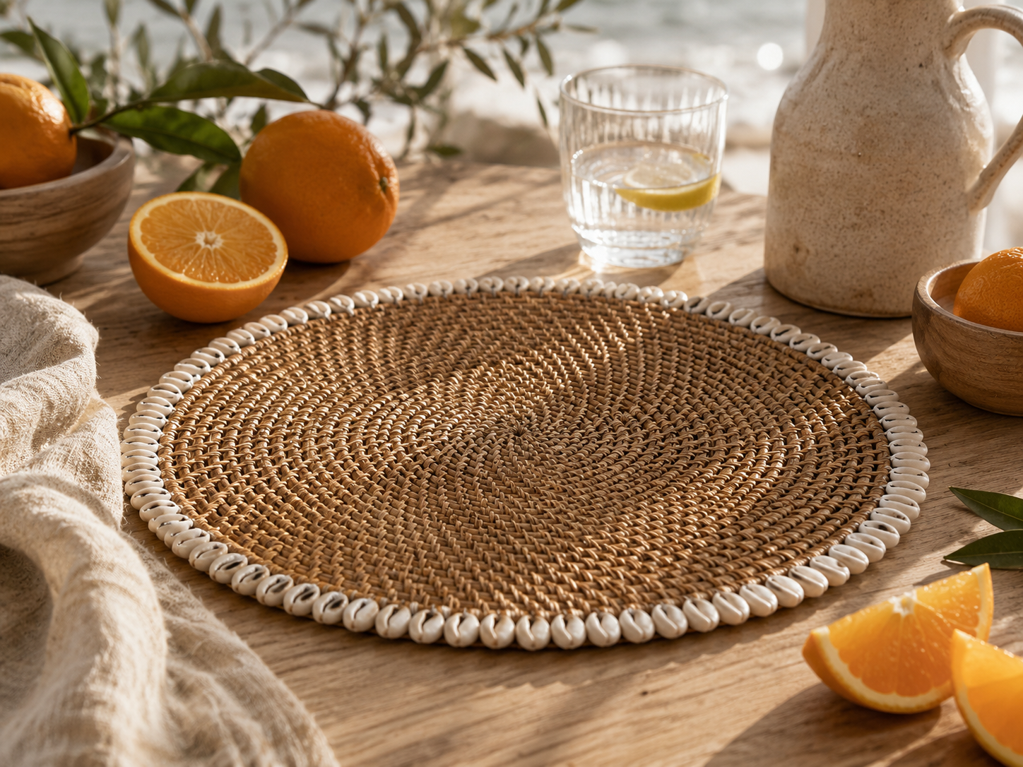 Bamboe Placemat met Schelpen