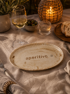 Ovale Decoratieschaal Beige
