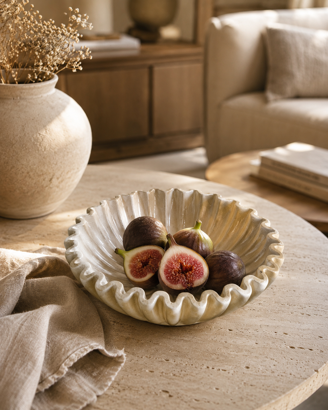 Schelpen schaal  Creme