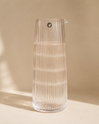 Glazen Waterkaraf Geribbeld 25 cm | Lifestyle Home Collection