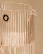 Glazen Waterkaraf Geribbeld 25 cm | Lifestyle Home Collection