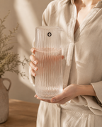 Glazen Waterkaraf Geribbeld 25 cm | Lifestyle Home Collection