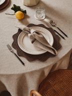 Gevlochten placemat bloem
