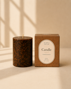Marble Pillar Candle – Lavender Rosemary - Small