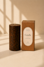 Marble Pillar Candle – Lavender Rosemary - Medium