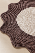 Gevlochten placemat bloem