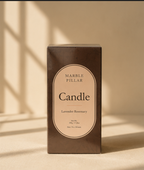 Marble Pillar Candle – Lavender Rosemary - Medium