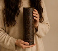 Marble Pillar Candle – Lavender Rosemary - Large