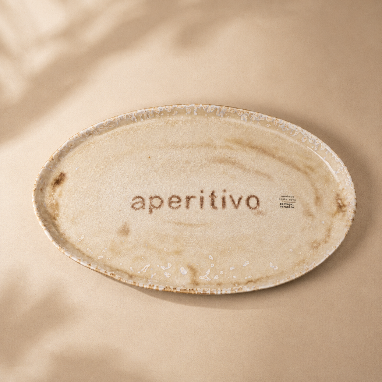 Ovale Decoratieschaal Beige