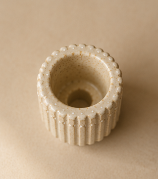 Kandelaar Betonlook Crème - Ø 6 cm - By Casa Ohana